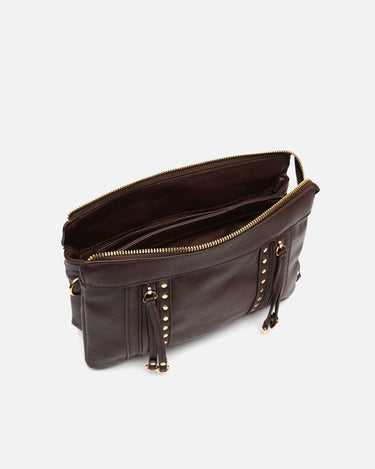 Nikasi bolso bandolera con bolsillos frontales y detalles metálicos 