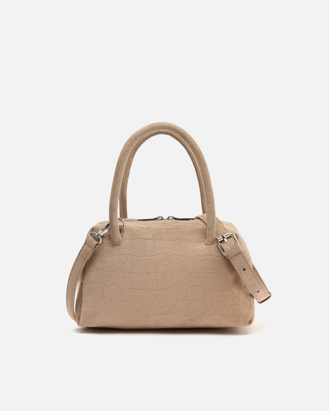 Croquito Handtasche aus Wildlederimitat mit Animal-Print-Prägung und abnehmbarem Schulterriemen