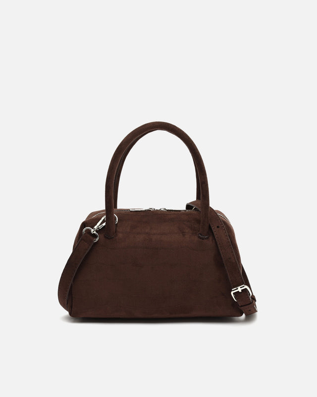 Croquito Handtasche aus Wildlederimitat mit Animal-Print-Prägung und abnehmbarem Schulterriemen