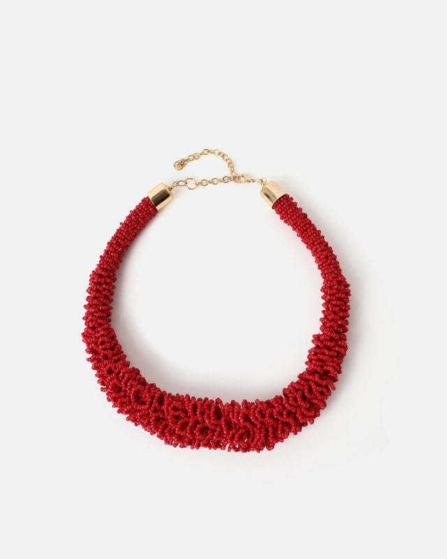 Collier court Placida avec perles