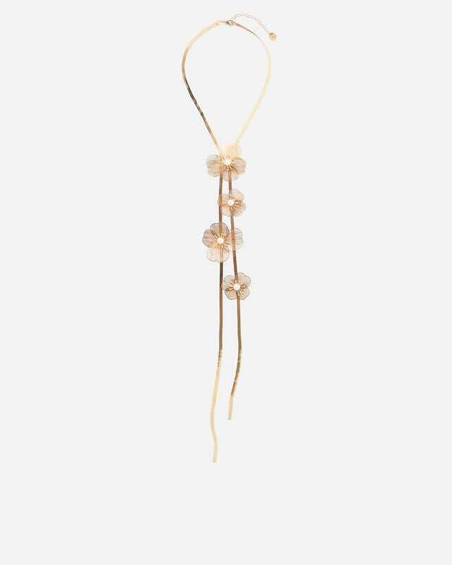 Amapoli long floral necklace