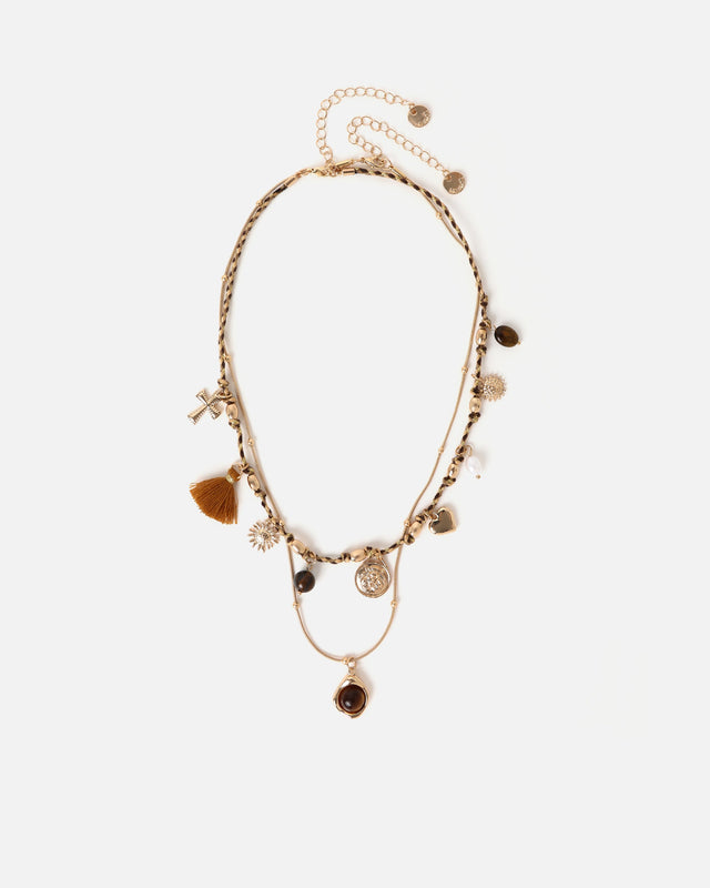 Maximo layered necklace with dangling details