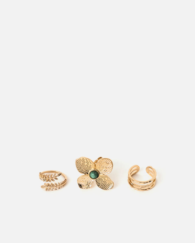 Flower set anillos