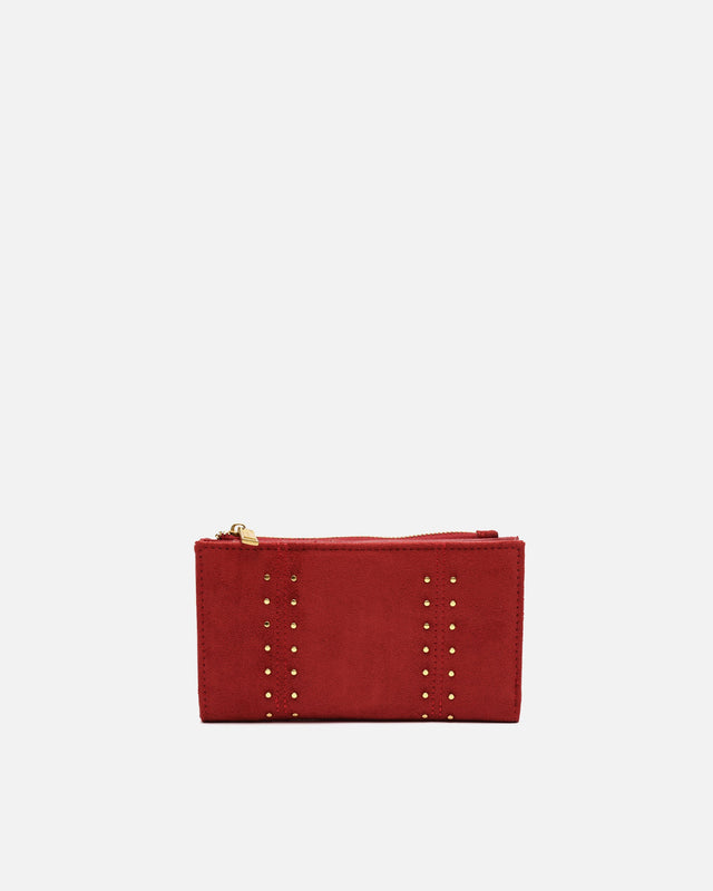 Seysy small suede-effect wallet with metallic details