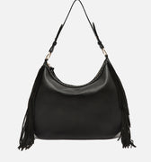 Chete bolso hobo con flecos y detalles metálicos 