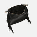 Chete bolso hobo con flecos y detalles metálicos 