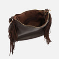Chete bolso hobo con flecos y detalles metálicos 