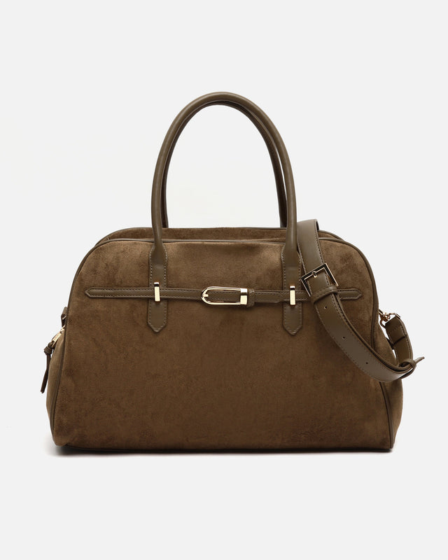 Musi-1-Handtasche in Velourslederoptik mit abnehmbarem Schulterriemen