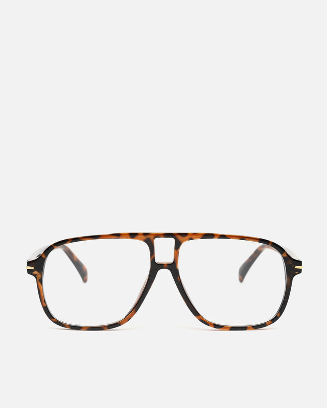 Gafas aviador transparentes con montura de pasta