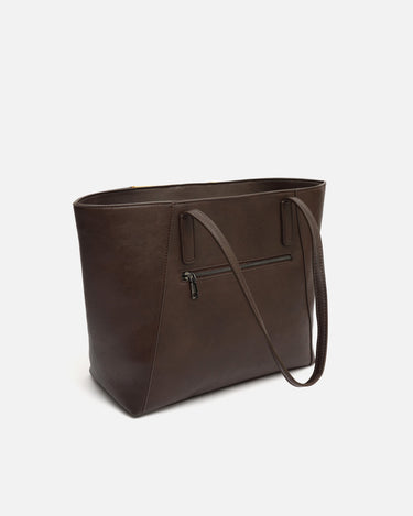 Cachi bolso shopper grande efecto ante y detalles metálicos 