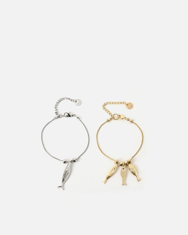 Pack Boquerón com pulseira e pendente de peixes
