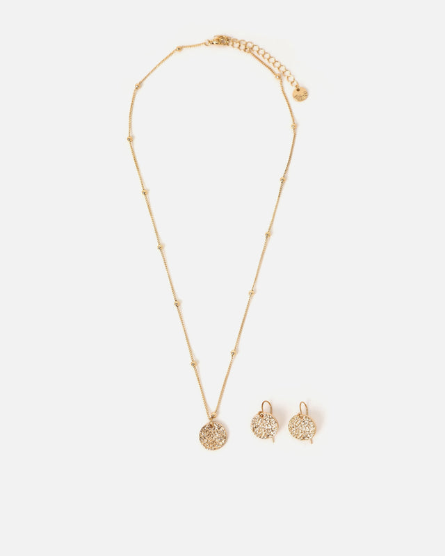 Medalli ensemble collier et boucles d’oreilles