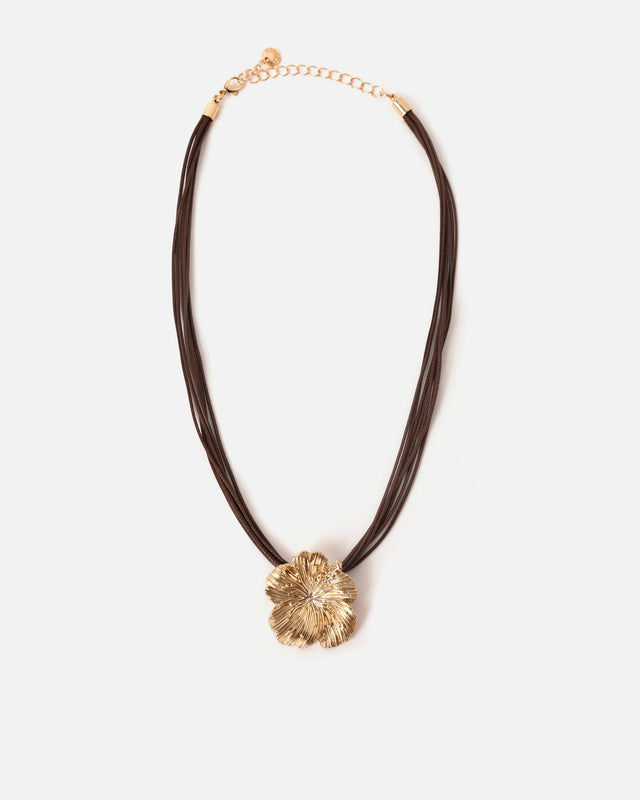 Collier court Cordilio avec fleur