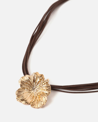Cordilio collar corto flor 