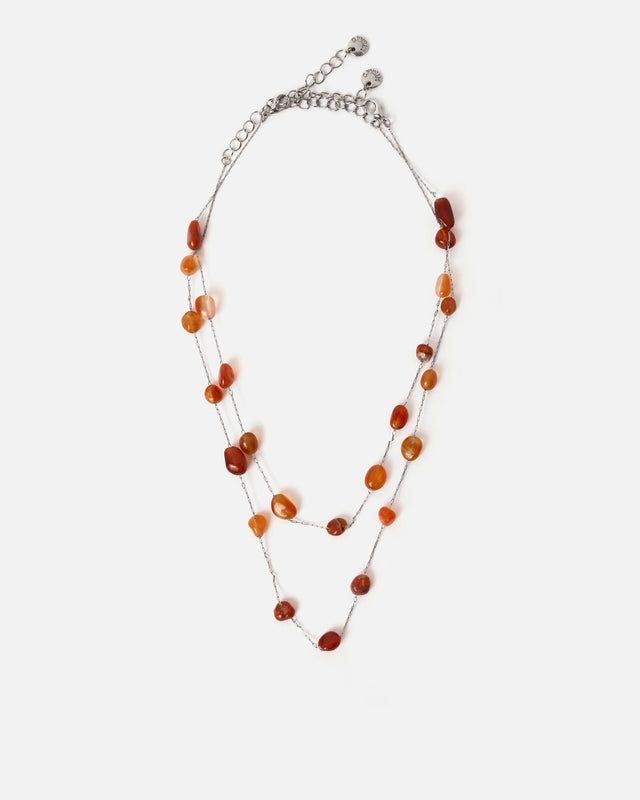 Gemma long collier multiple en résine
