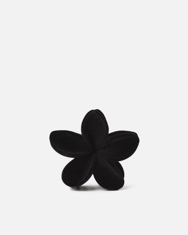 Florencio pinza de pelo con forma de flor negra de terciopelo
