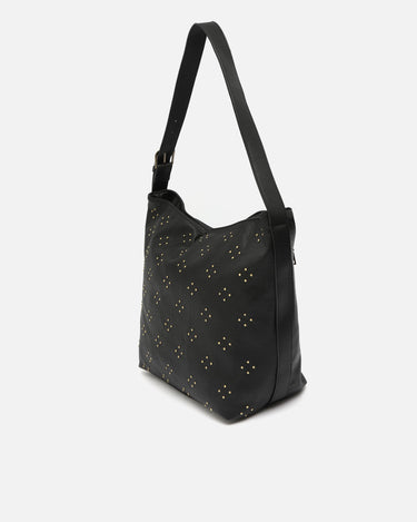 Florchi bolso hobo grande con detalles metálicos 