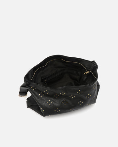 Florchi bolso hobo grande con detalles metálicos 