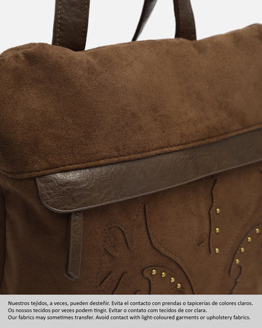 Doblipi mochila antirrobo efecto ante con detalles metálicos 