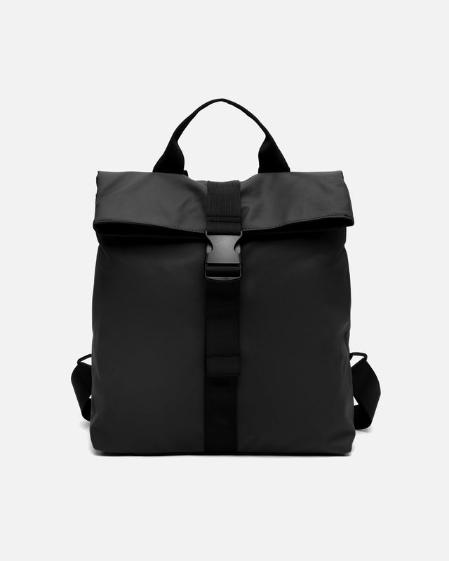 Nere nylon backpack with flap