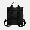 Nere mochila con solapa en nylon 
