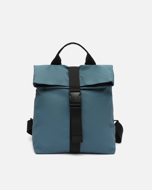 Nere nylon backpack with flap
