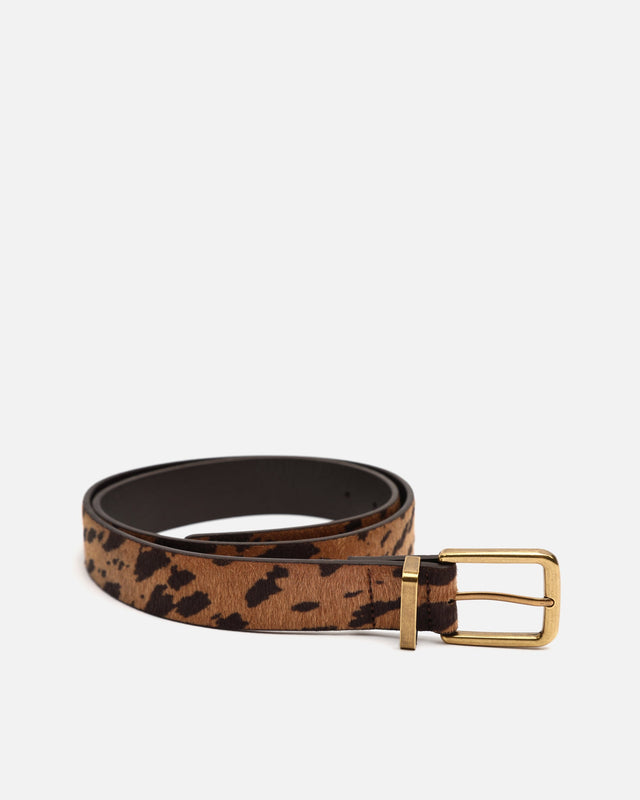 Ceinture Calisa avec boucle carrée et imprimé animalier