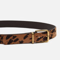 Calisa cinturón con hebilla cuadrada y estampado animal print 