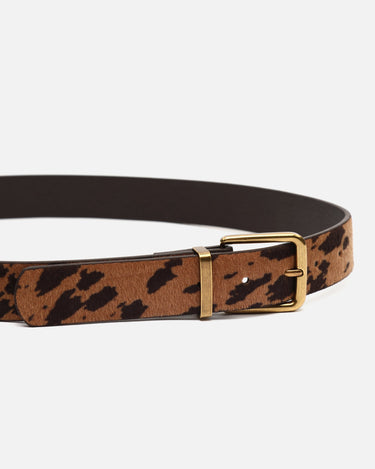 Calisa cinturón con hebilla cuadrada y estampado animal print 