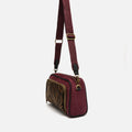 Mider bolso bandolera efecto ante y estampado animal print 