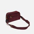 Mider bolso bandolera efecto ante y estampado animal print 