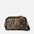 Mider bolso bandolera efecto ante y estampado animal print 