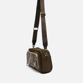 Mider bolso bandolera efecto ante y estampado animal print 