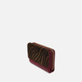 Mider monedero grande efecto ante y estampado animal print 