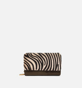 Mider monedero grande efecto ante y estampado animal print 
