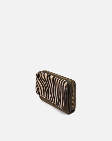 Mider monedero grande efecto ante y estampado animal print 