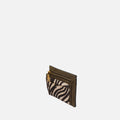 Mider tarjetero efecto ante y estampado animal print 