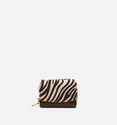 Mider monedero pequeño efecto ante y estampado animal print 