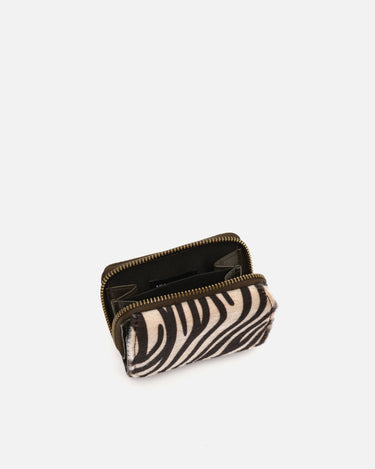 Mider monedero pequeño efecto ante y estampado animal print 