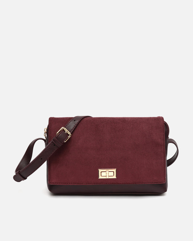 Richa bolso bandolera combinado con solapa efecto ante