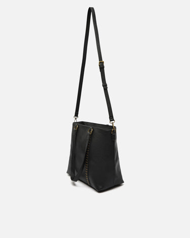Mampini bolso shopper grande con asa bandolera extraíble y detalles metálicos 