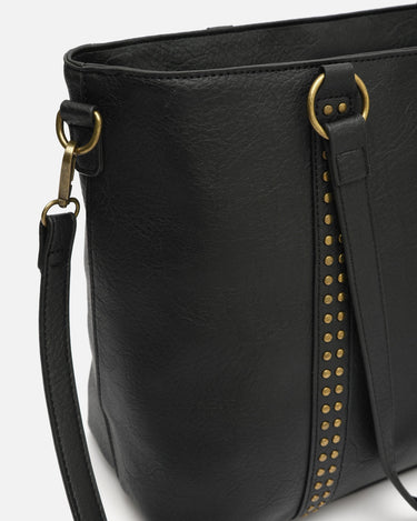 Mampini bolso shopper grande con asa bandolera extraíble y detalles metálicos 