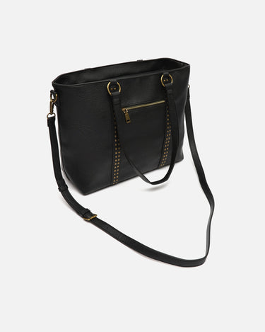 Mampini bolso shopper grande con asa bandolera extraíble y detalles metálicos 