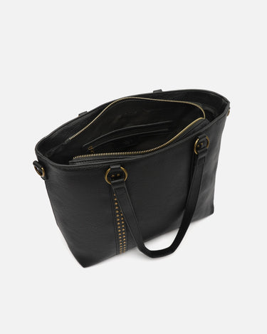 Mampini bolso shopper grande con asa bandolera extraíble y detalles metálicos 