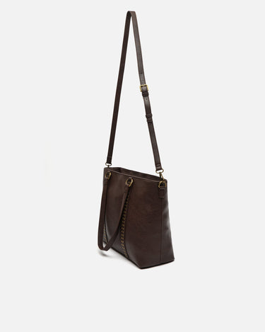 Mampini bolso shopper grande con asa bandolera extraíble y detalles metálicos 