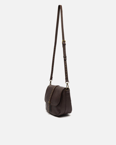 Mampi bolso bandolera pequeño con solpa y detalles metálicos 