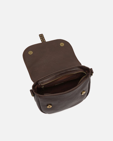 Mampi bolso bandolera pequeño con solpa y detalles metálicos 