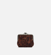Belbi portamonedas con cierre de boquilla y estampado animal print 