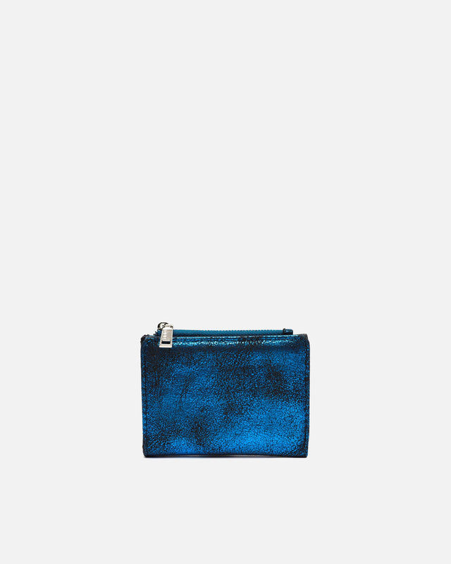 Verito small coin purse with metallic finish