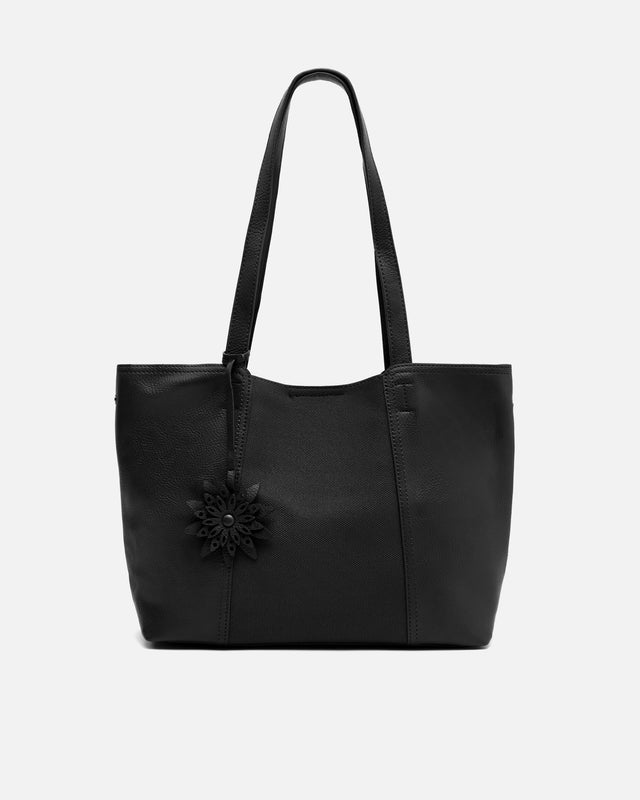 Demir mala shopper com bolsa de toilette amovível e detalhe pendente